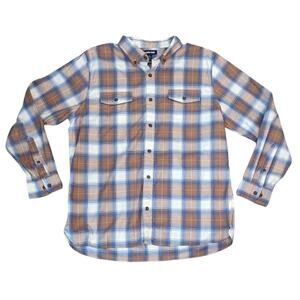 LANDS' END Mens Traditional Fit Long Sleeve Button Down Shirt Size Large